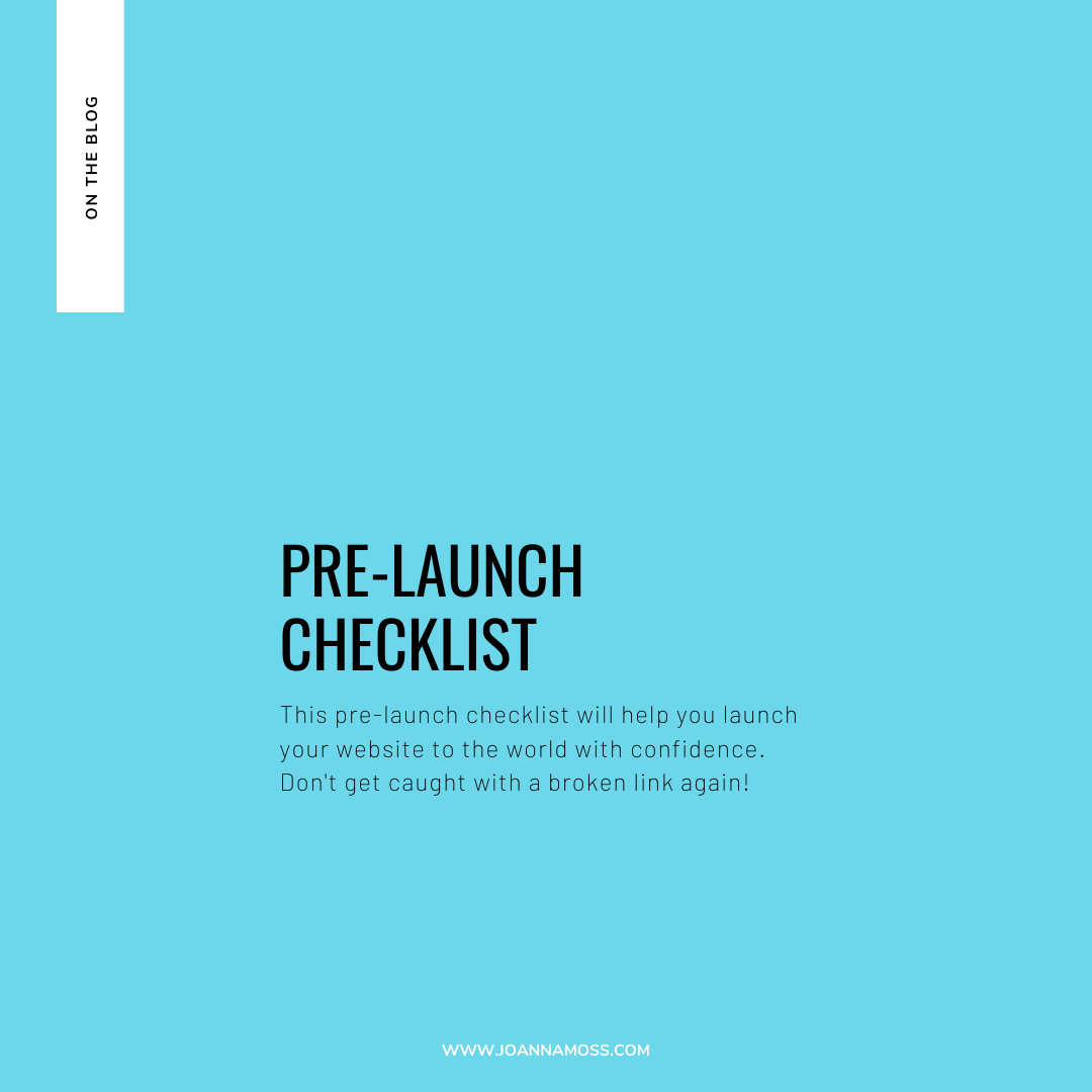 pre-launch website checklist
