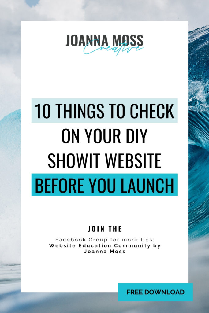 10 things to do before you launch your DIY Showit website