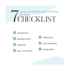 Checklist on how to refresh your website in 2021