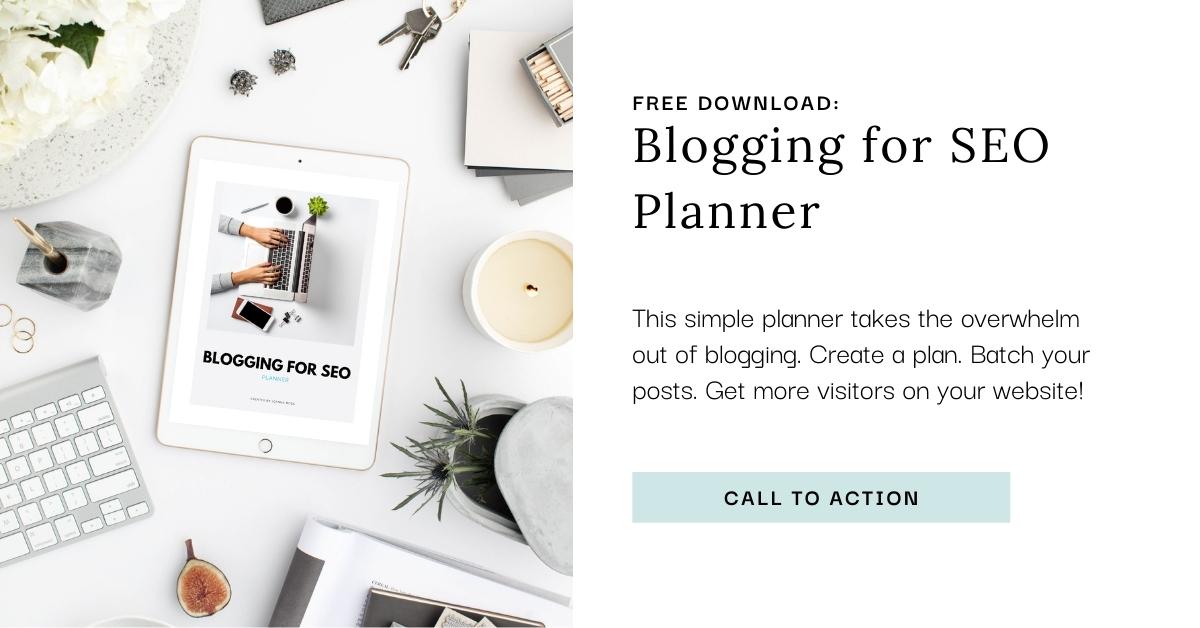 Blogging for SEO Planner banner