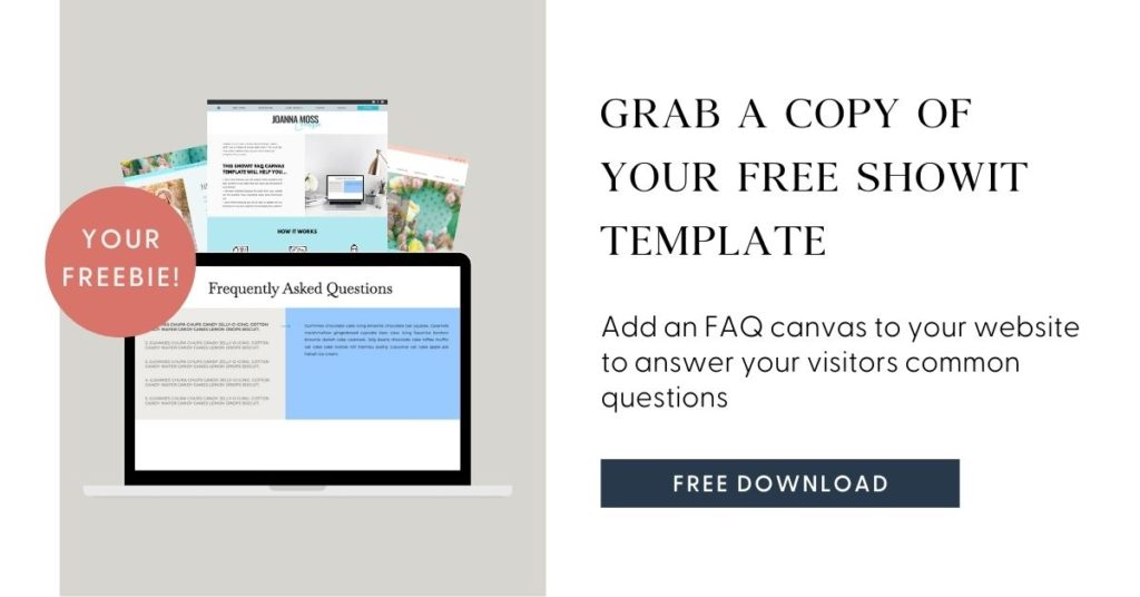 HOW TO ADD A FAQ SHOWIT TEMPLATE