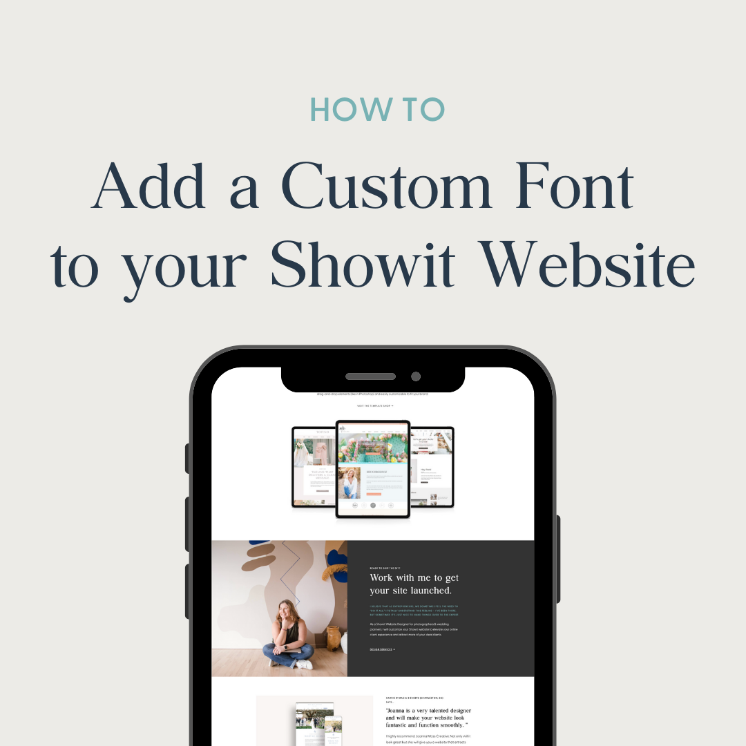 add a font to showit