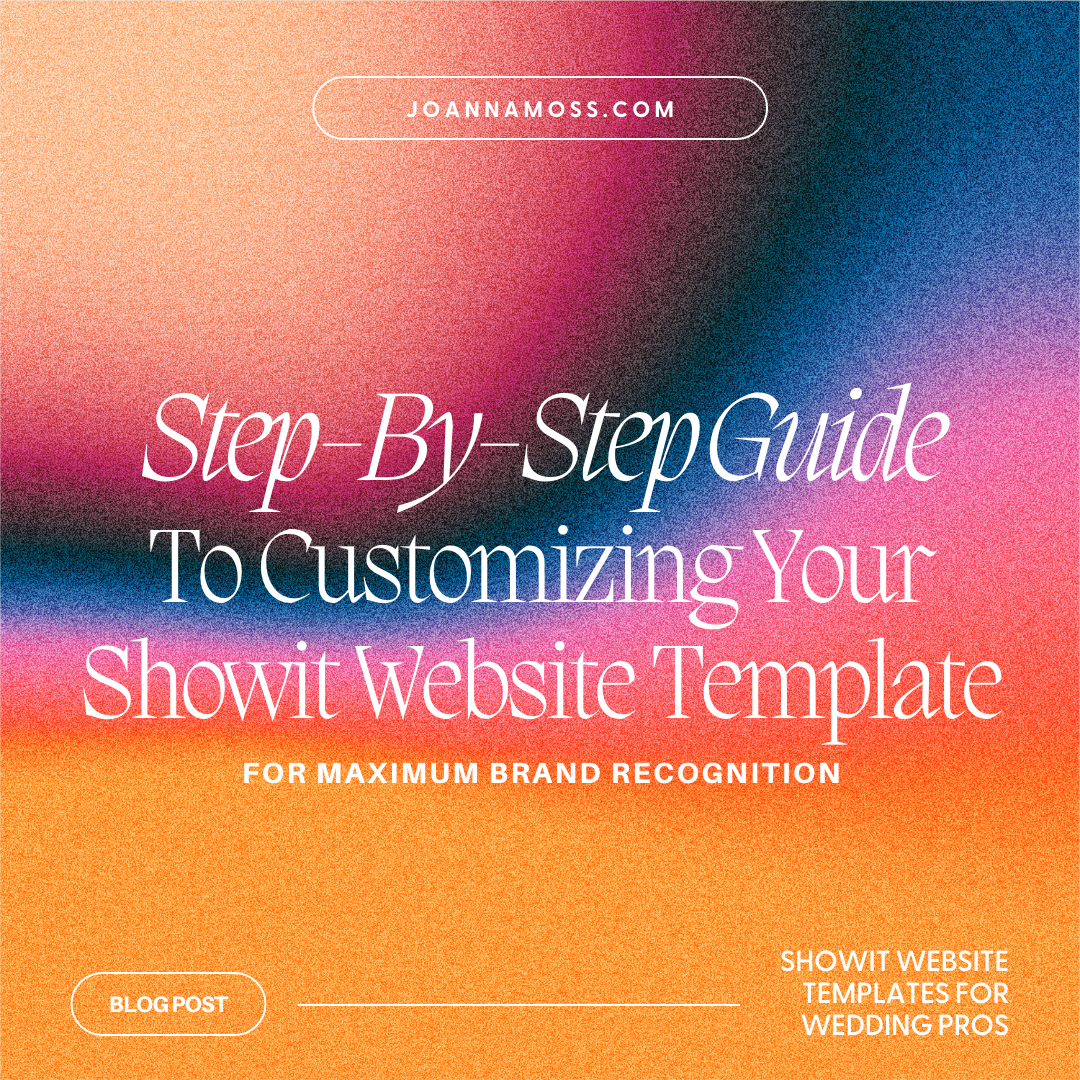 How to customize a showit template